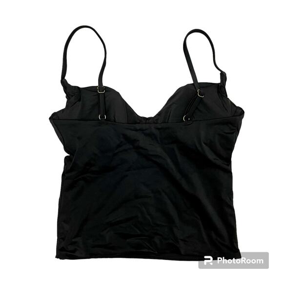 Andie Swim The Canary Tank Top Black Swim Top Women's Size M NEW Basic - Picture 2 of 5